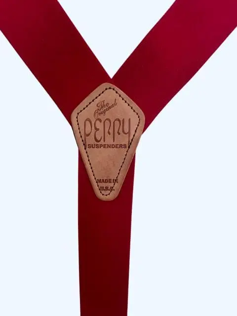PERRY SUSPENDERS™ 2" Original Suspenders, Red | Durable Belt Hook Design for All-Day Comfort - view 9