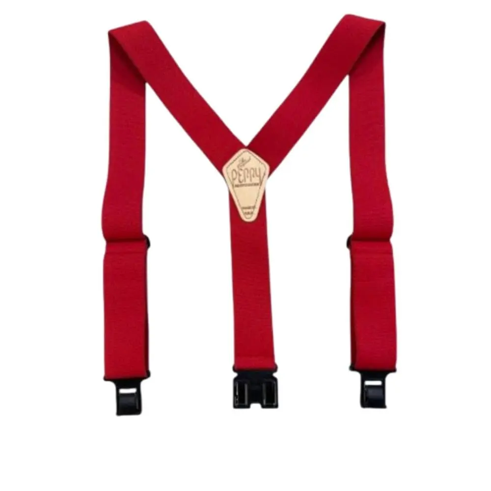 PERRY SUSPENDERS™ 2" Original Suspenders, Red | Durable Belt Hook Design for All-Day Comfort - main product image