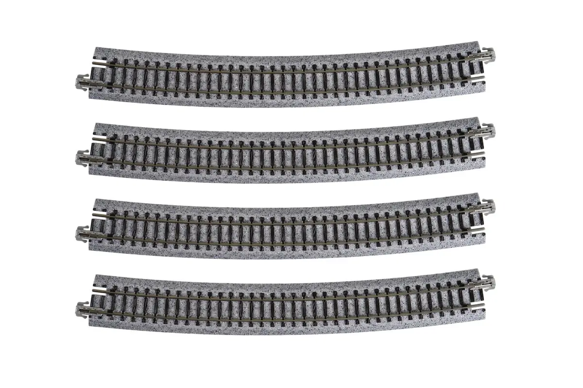 Kato Unitrack N Scale Model Train Track 718mm Radius 15° Curve | Nickel Silver Alloy, Easy Setup - main product image
