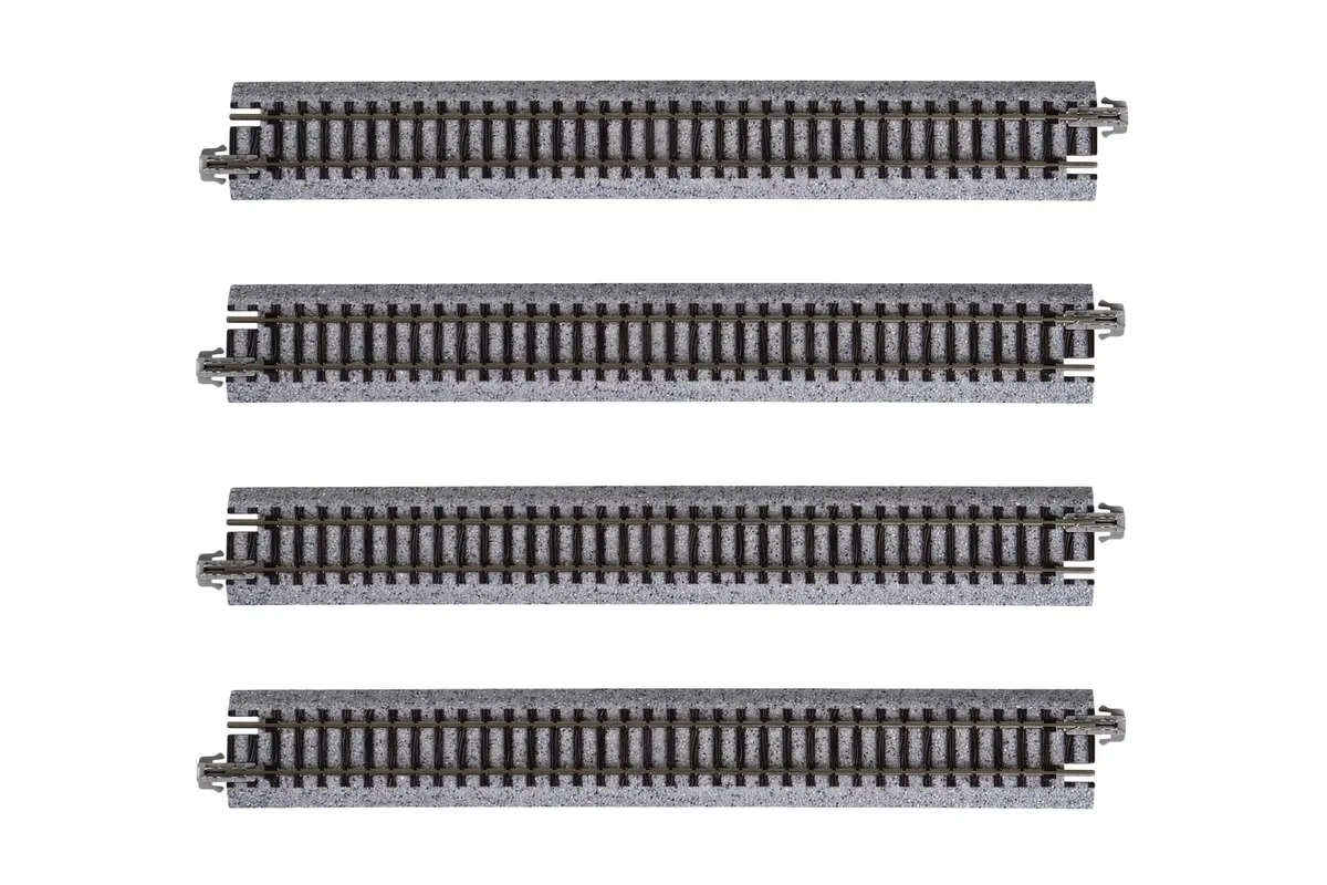 Kato N Scale Unitrack 7 5/16" (186mm) Straight Track - 4 per package | Precision Engineered Model Railroad Component - view 4
