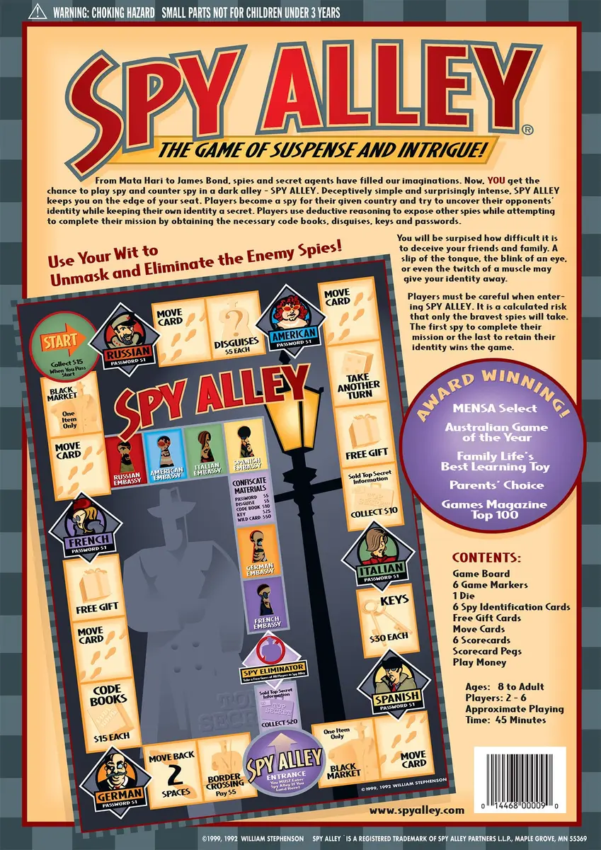 SPY ALLEY Strategy Board Game - Social Deduction & Bluffing - Family Fun - Ages 8+ | Award-Winning - view 3