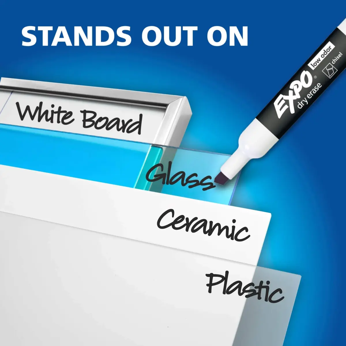 EXPO Dry Erase Markers, Low Odor, Chisel Tip, 12 Count | Vibrant Ink for Whiteboards & Non-Porous Surfaces - view 8