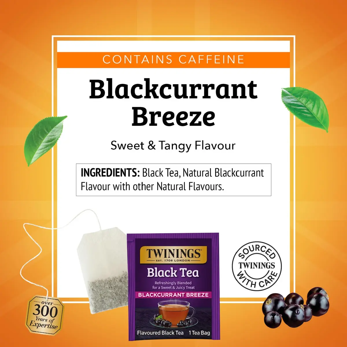 Twinings Blackcurrant Breeze Black Tea Bags 20 | Fruity & Caffeinated (70-120 chars) - view 4