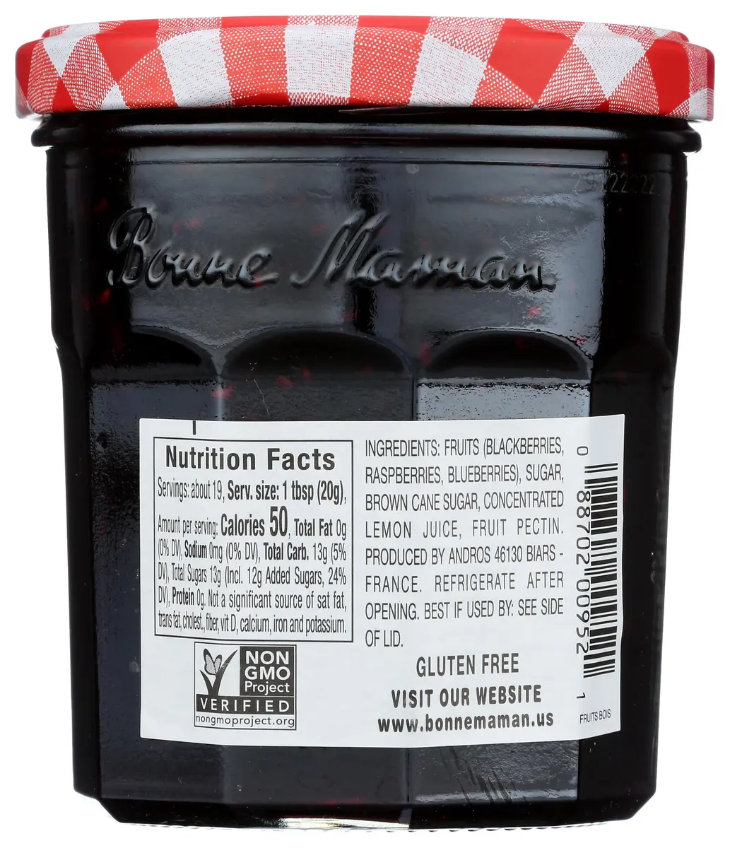 Bonne Maman Mixed Berry Preserve 13-Ounce | Natural Fruit Blend with French Flavor - view 2