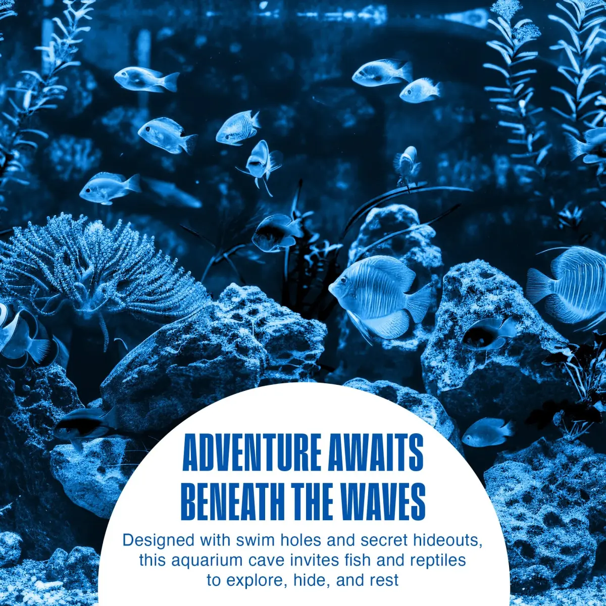 Penn-Plax Enchanted Castle Aquarium Decoration Small | Safe for Freshwater and Saltwater Fish Tanks - view 3