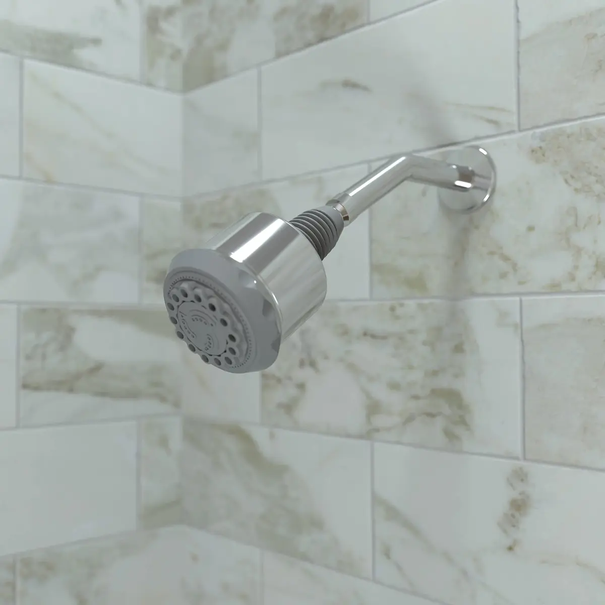 hansgrohe Clubmaster 4-inch Showerhead 10.2 cm (4 in) Chrome | 3-Spray Full, Pulsating Massage, Soft Spray with QuickClean - view 2