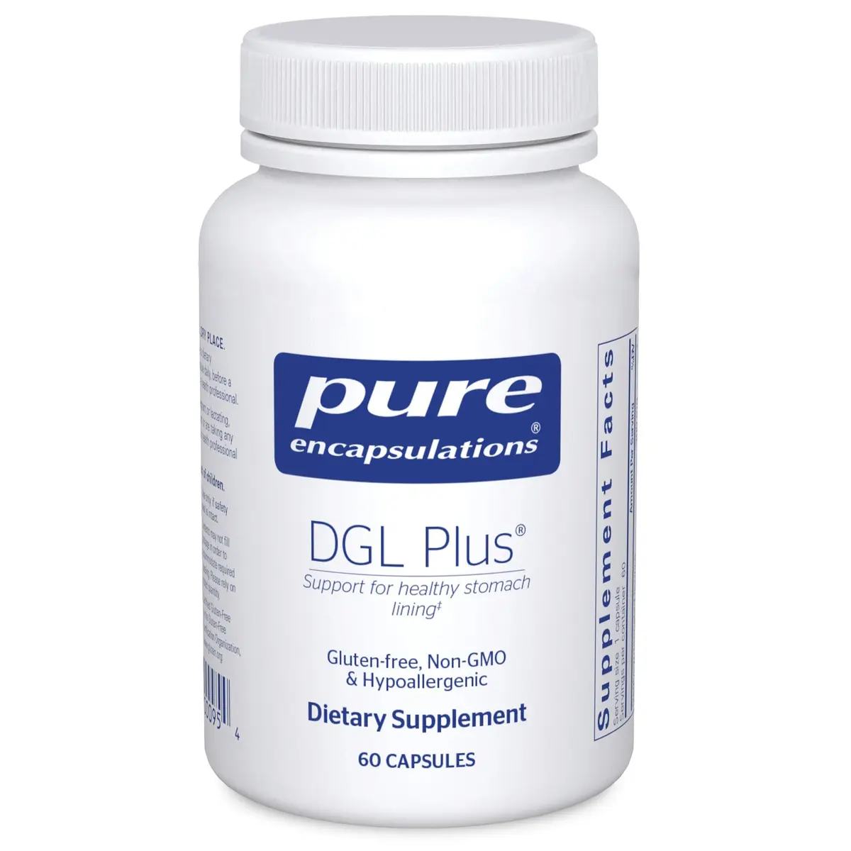 Pure Encapsulations DGL Plus, 60 Capsules | Supports Gastrointestinal Health & Mucous Production - main product image