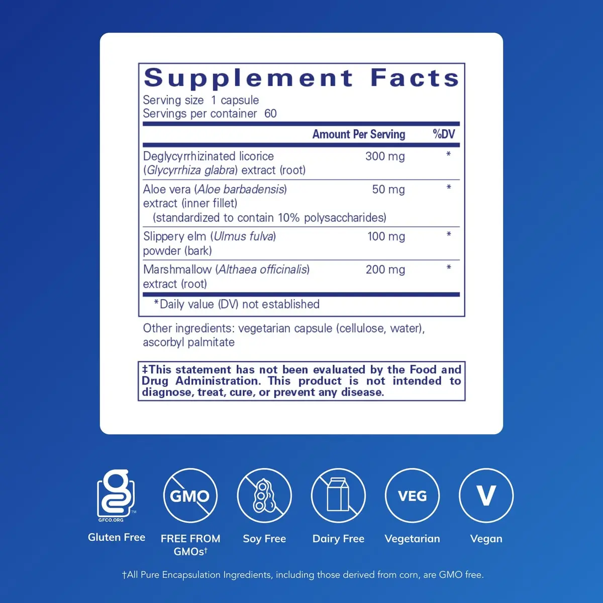 Pure Encapsulations DGL Plus, 60 Capsules | Supports Gastrointestinal Health & Mucous Production - view 2