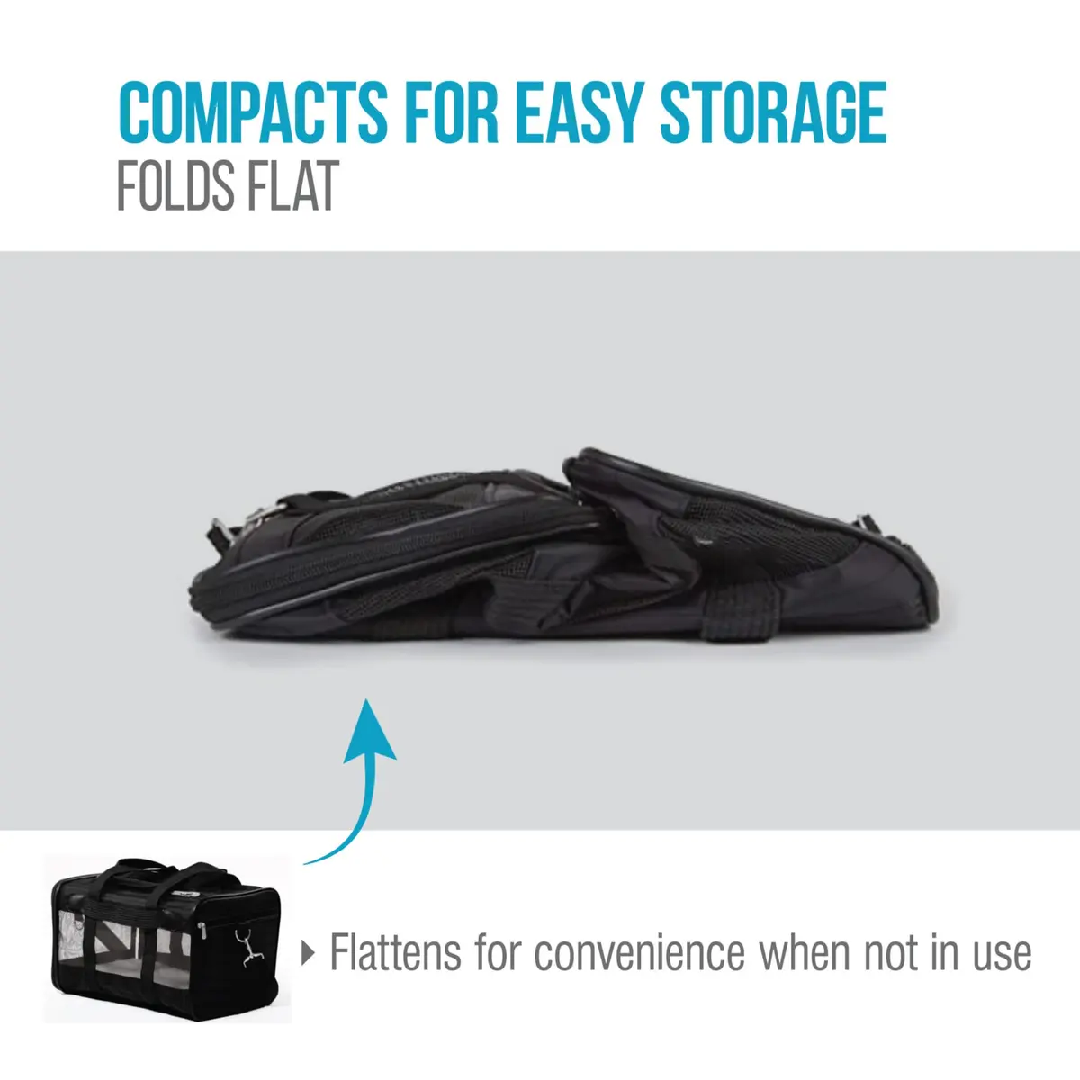 Sherpa Original Deluxe Travel Pet Carrier, Airline Approved & Guaranteed On Board - Black, Small | Compact, Airline Friendly & Versatile - view 9