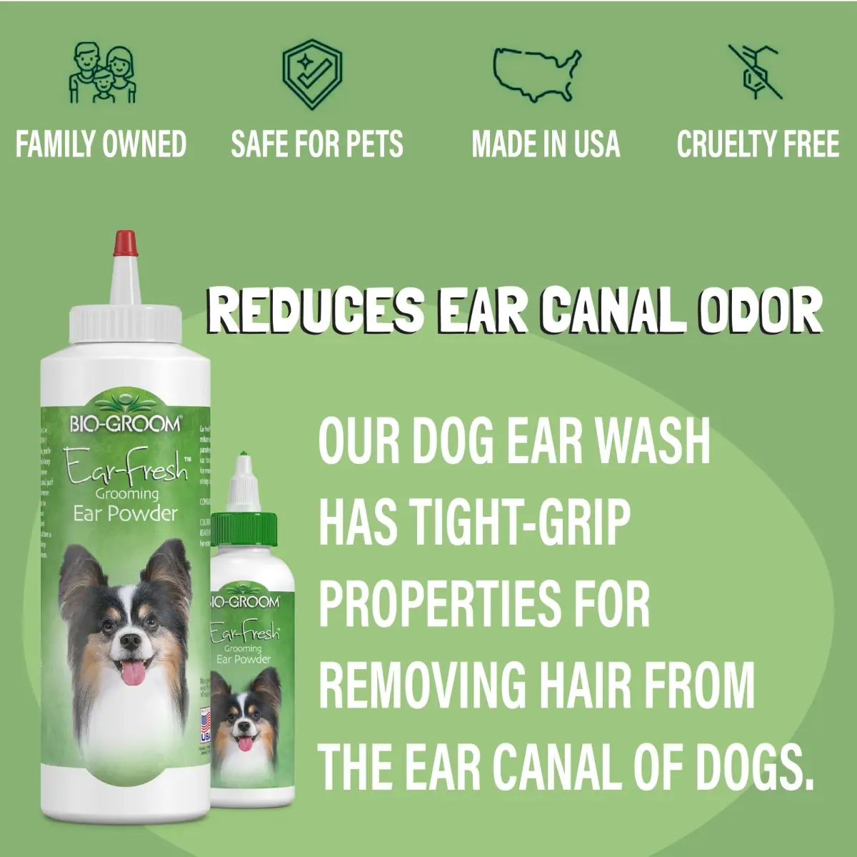 Bio-Groom Ear-Fresh Dog Grooming Ear Powder 85 g (2.99 oz) | Cruelty-Free Ear Care for Dogs & Cats - view 2