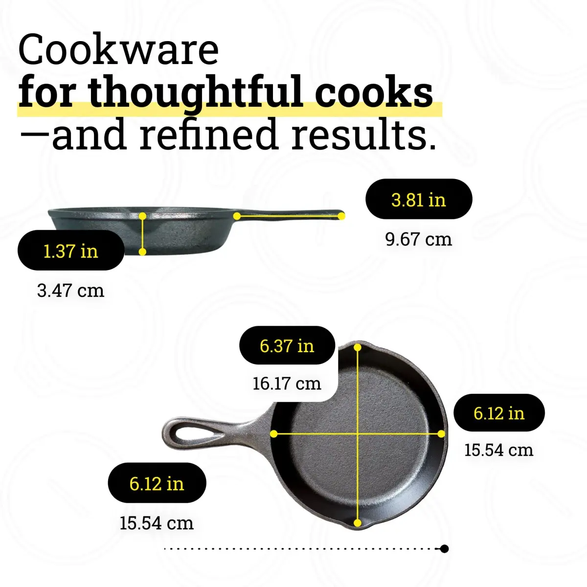 Lodge Seasoned Cast Iron Skillet 6.5 Inch | Naturally Non-Stick Cookware for Oven, Stove, Grill, Campfire - view 6