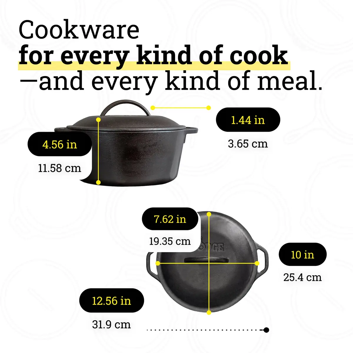 Lodge Cast Iron Dutch Oven with Loop Handle, Oven-Safe, 5 Quart (4.7 L) | Sourdough Bread Baking & Slow Cooking - view 6