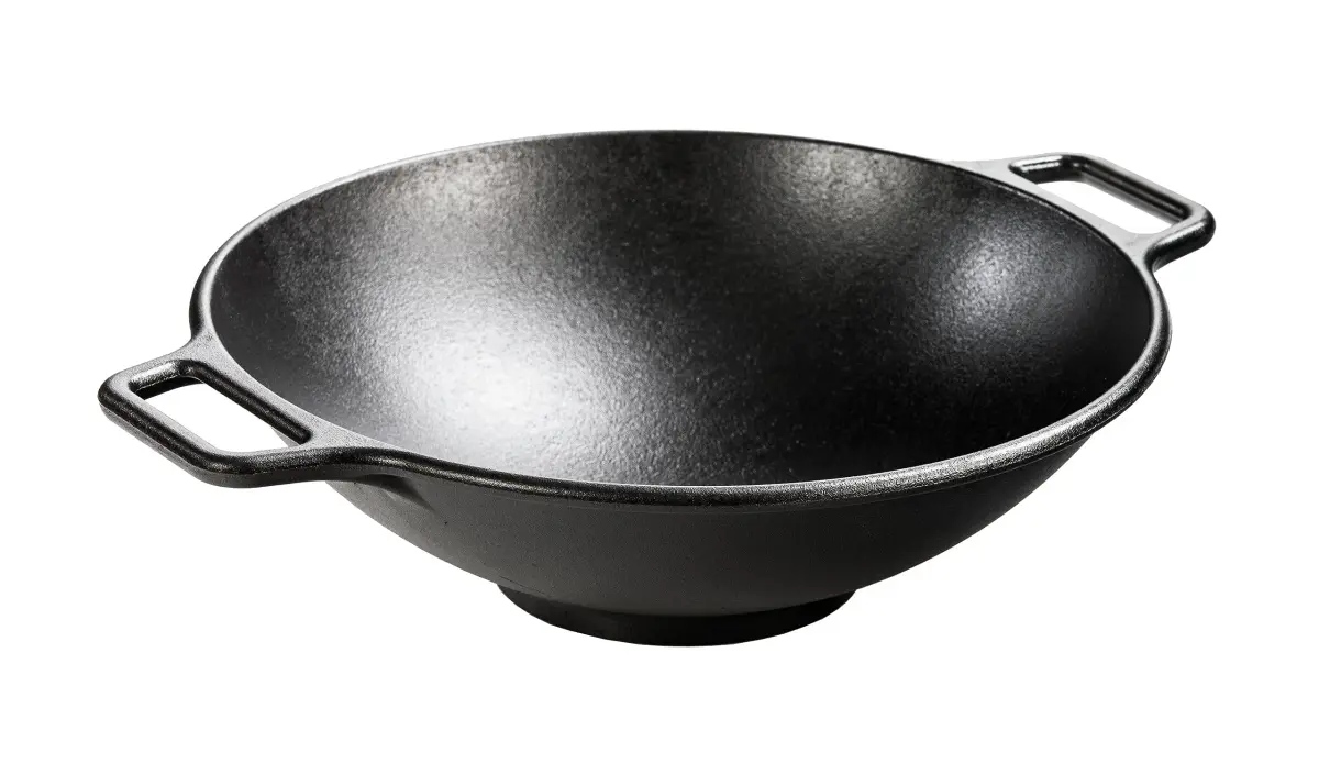 Lodge Bold 14 Inch Seasoned Cast Iron Wok | 3.0 L (101.4 Fl Oz) Stir-Fry Pan - main product image
