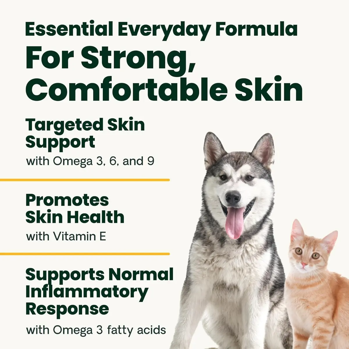 VetriScience Omega Healthy Skin Capsules for Dogs and Cats, 90 Count | Supports Skin Health & Reduces Itching - view 3
