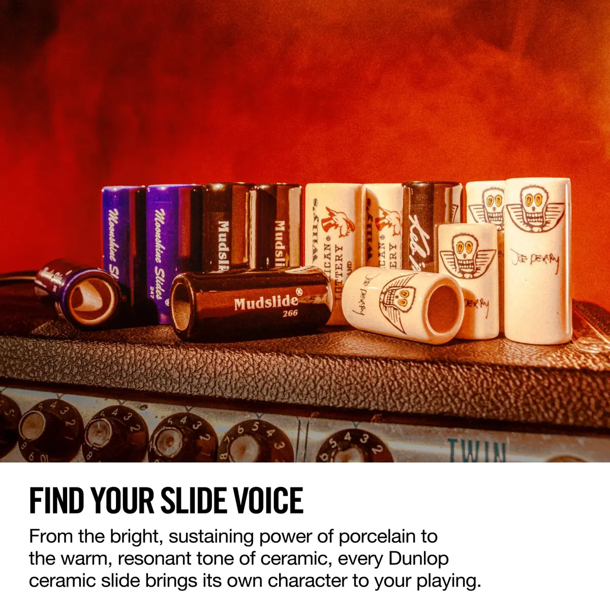 Jim Dunlop Joe Perry Mudslide® Large Wall Short Slide | Porcelain Guitar Slide with Moisture-Absorbent Interior (70-120 chars) - view 7