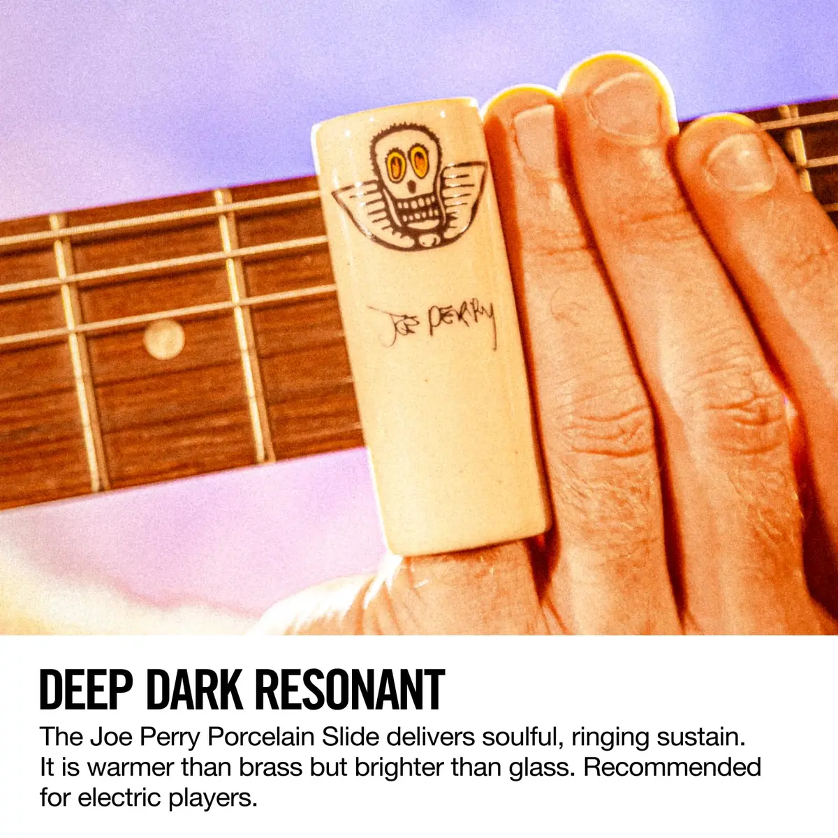 Jim Dunlop Joe Perry Mudslide® Large Wall Short Slide | Porcelain Guitar Slide with Moisture-Absorbent Interior (70-120 chars) - view 3