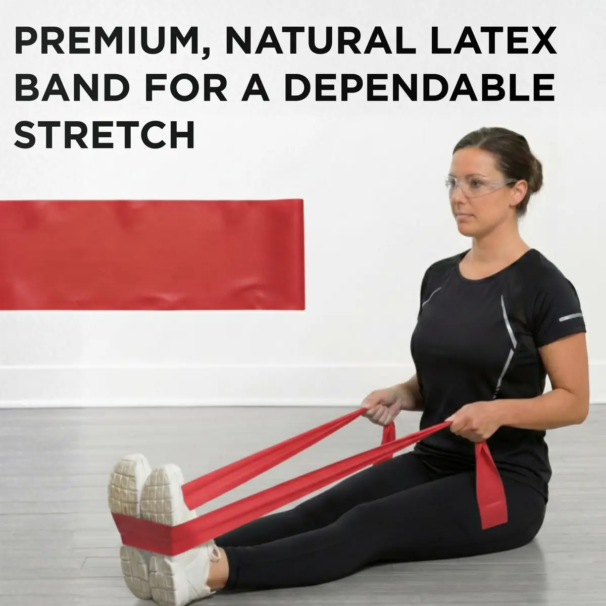 THERABAND Resistance Band Roll, Medium Red, 45.7m (50 Yard) | Professional Grade Latex for Strength & Flexibility - view 4