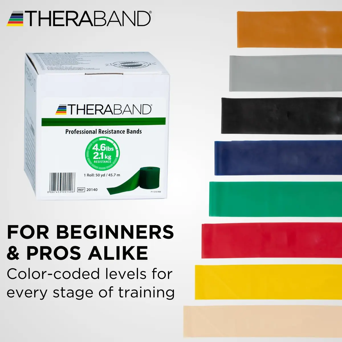 THERABAND Heavy Resistance Latex Exercise Band Roll 50 Yards (4570 cm) | Professional Grade for Strength & Flexibility - view 7