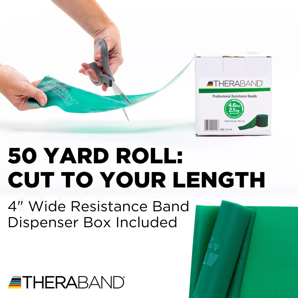 THERABAND Heavy Resistance Latex Exercise Band Roll 50 Yards (4570 cm) | Professional Grade for Strength & Flexibility - view 2
