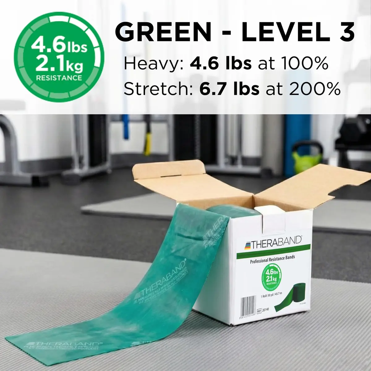 THERABAND Heavy Resistance Latex Exercise Band Roll 50 Yards (4570 cm) | Professional Grade for Strength & Flexibility - view 3