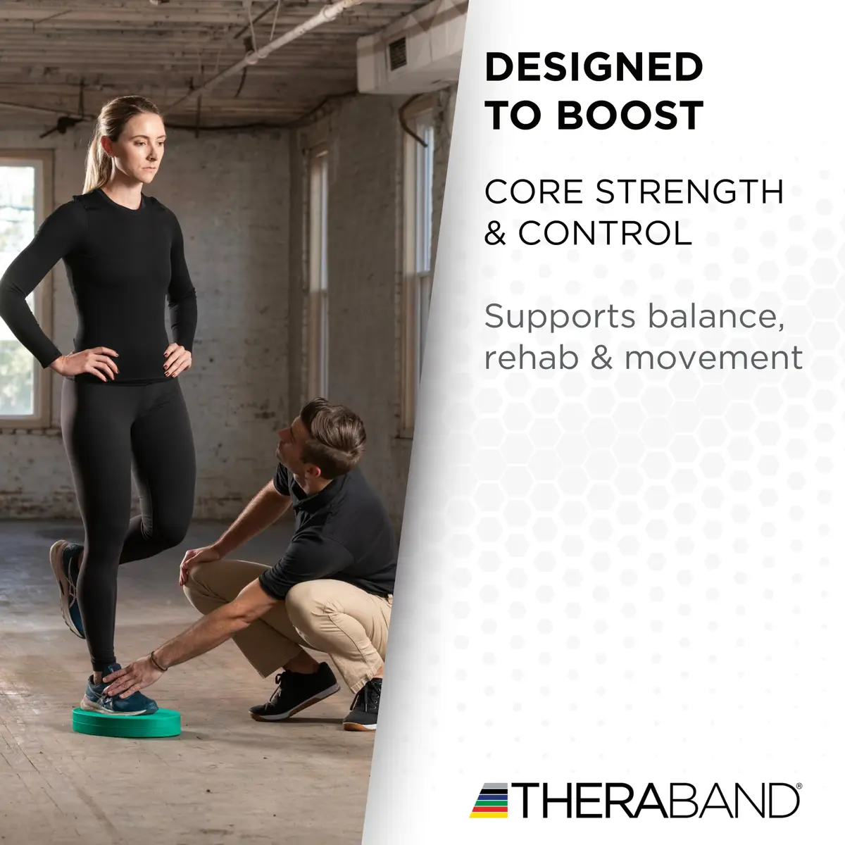 THERABAND Stability Trainer Pad, Foam Balance Pad, Firm, Set of 2, Green | Improve Balance & Core Strength - view 5