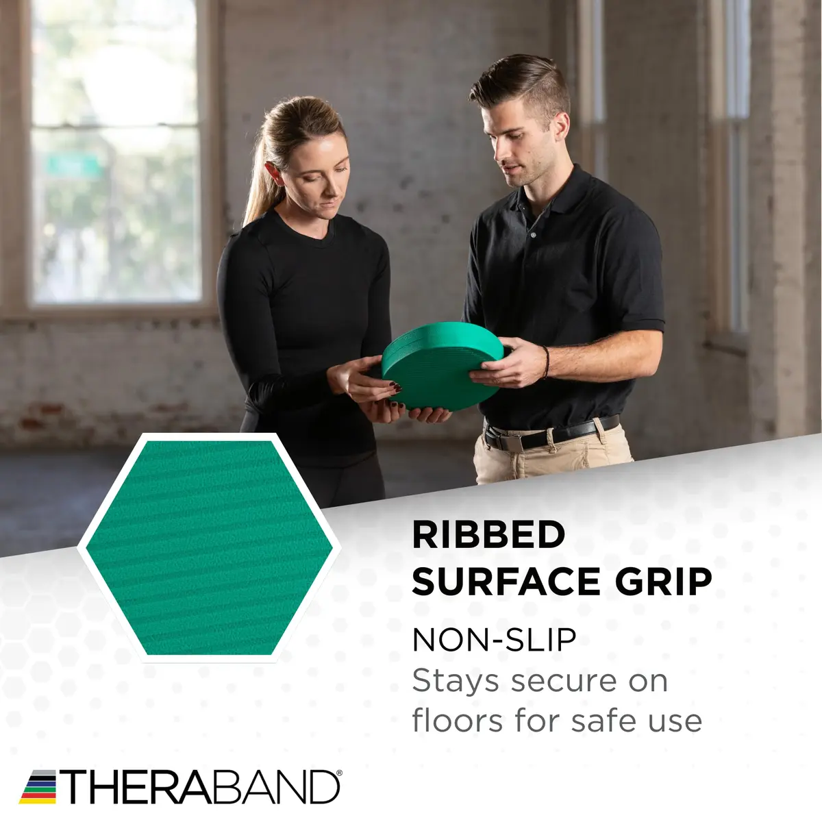 THERABAND Stability Trainer Pad, Foam Balance Pad, Firm, Set of 2, Green | Improve Balance & Core Strength - view 8