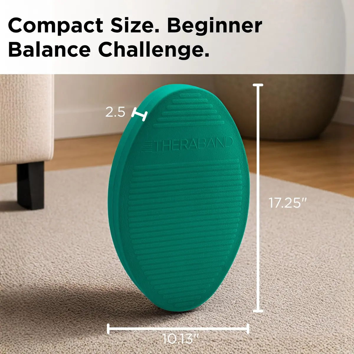 THERABAND Stability Trainer Pad, Foam Balance Pad, Firm, Set of 2, Green | Improve Balance & Core Strength - view 3