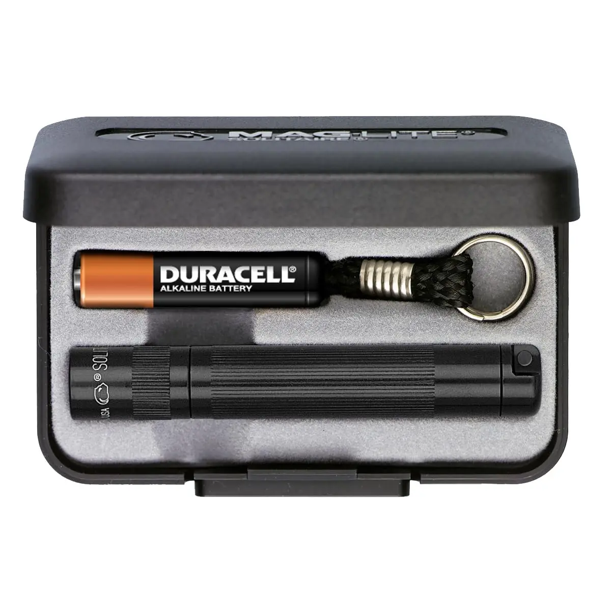MagLite Solitaire Incandescent AAA Flashlight Black | 2 Lumens, 26 Hours Runtime, Keychain Lanyard - main product image