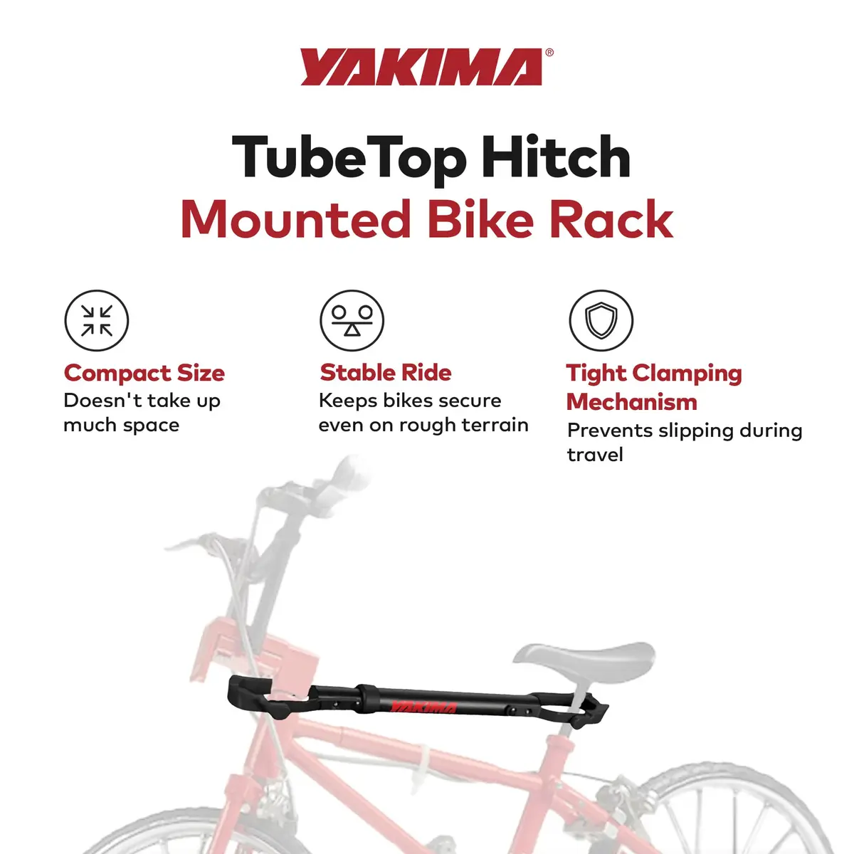 Yakima TubeTop Mast-Style Bike Frame Adapter for Hitch Rack Transport | Versatile, Stable & Easy to Install - view 2