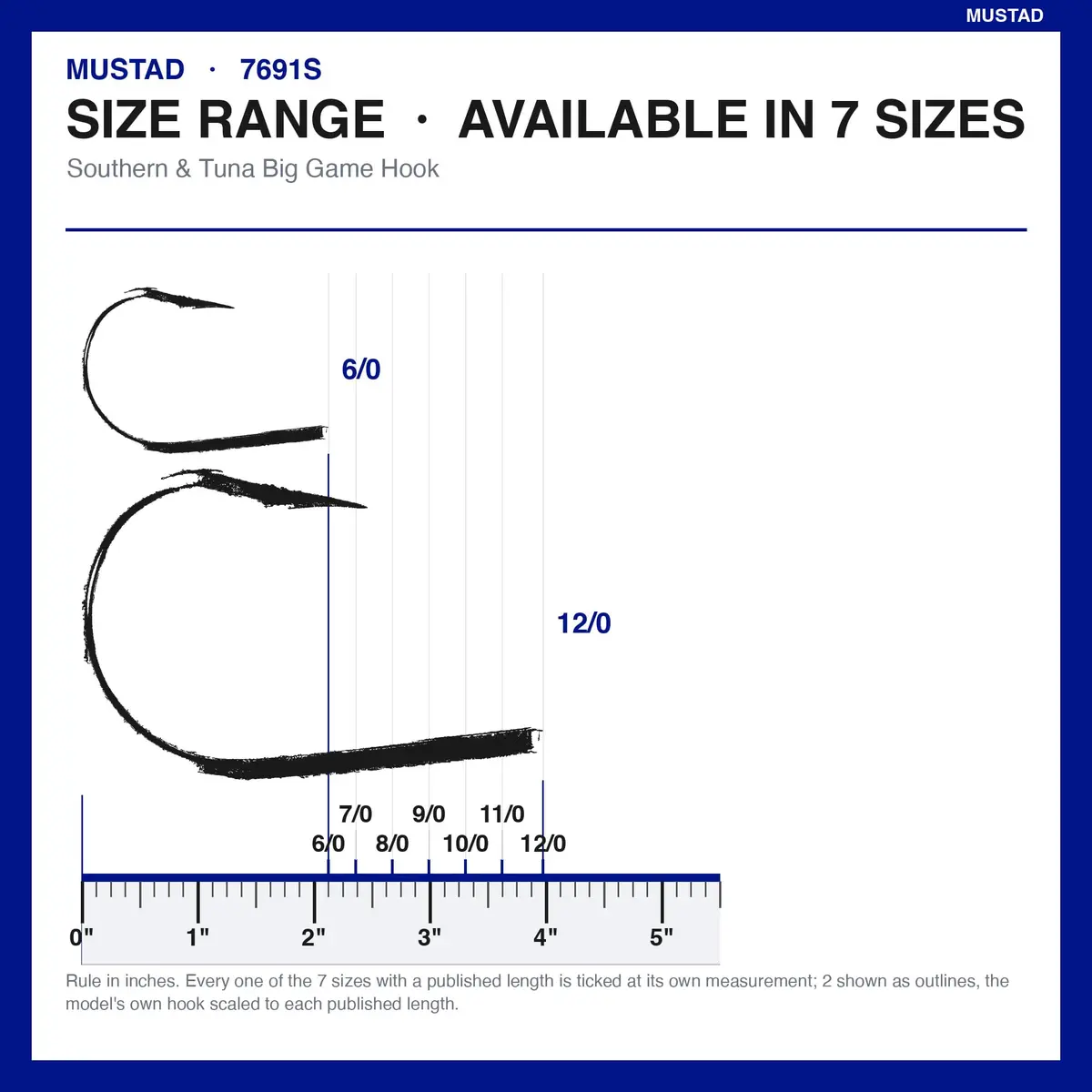 Mustad Big Game Southern & Tuna SS Forged Fishing Hook 7/0 | Corrosion-Resistant Saltwater Hook (70-120 chars) - view 3