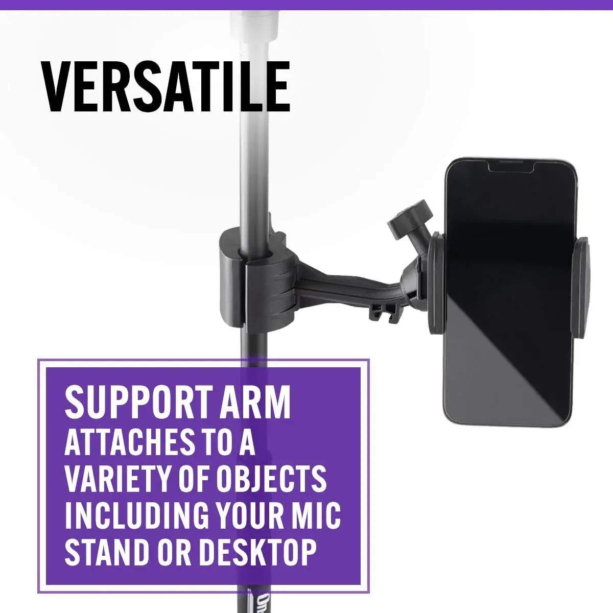 OnStage TCM500 Smartphone Mic Stand Holder | Mounts Phones for Recording & Streaming - view 4