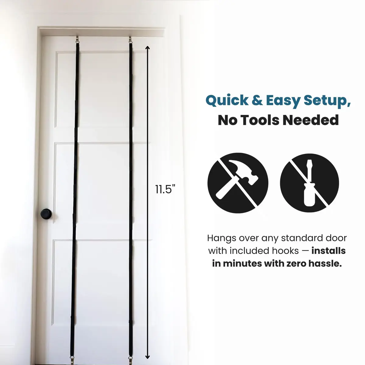 Jokari Over the Door Cap Rack Organizer 2 Pack Black | Holds Up to 32 Hats - view 5