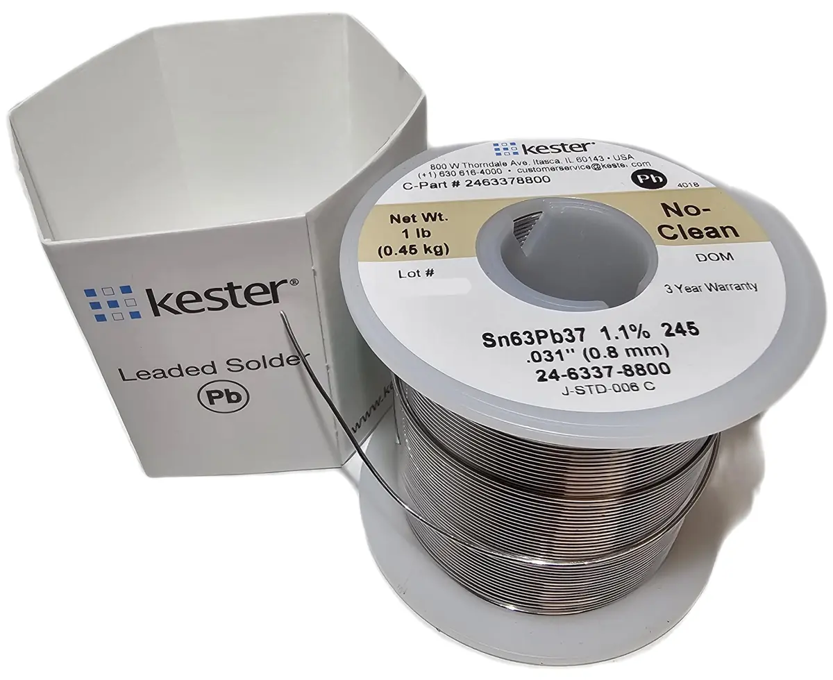 Kester 24-6337-8800 50 Activated Rosin Cored Wire Solder Roll 63/37 Alloy | No-Clean, 0.031" Diameter - view 2