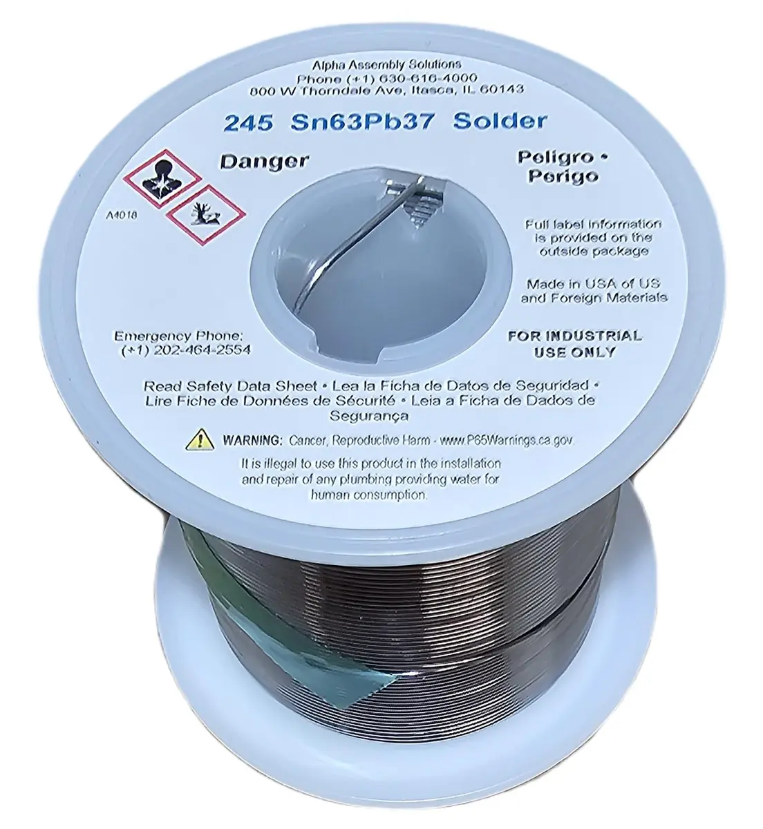 Kester 24-6337-8800 50 Activated Rosin Cored Wire Solder Roll 63/37 Alloy | No-Clean, 0.031" Diameter - view 3