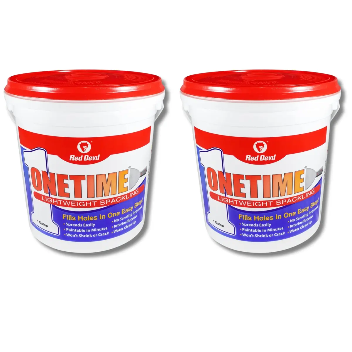 Red Devil 0541 ONETIME Lightweight Spackling, 1 Gallon, Made in USA - main product image