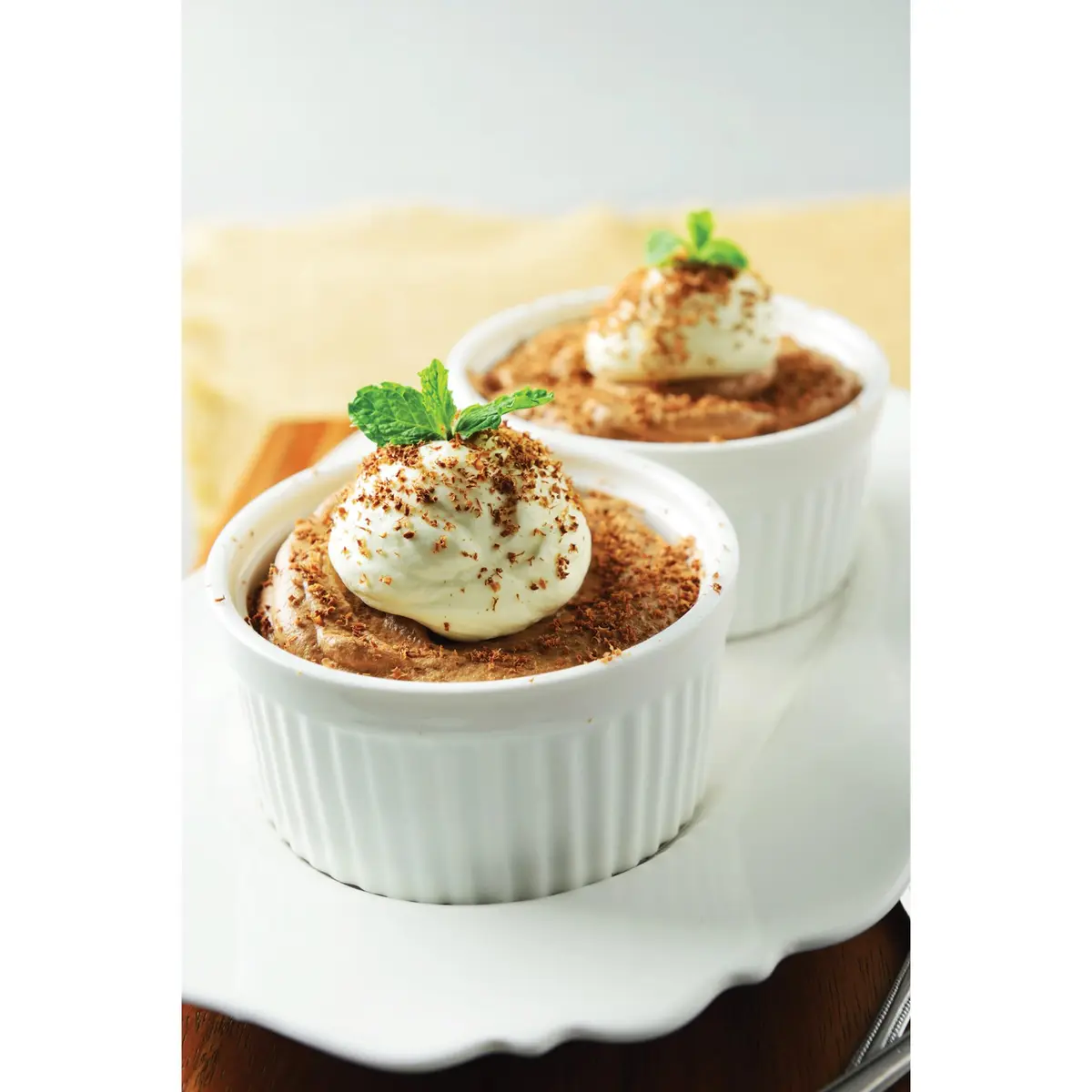HIC Kitchen Souffle Ramekin, Fine Porcelain, 10-Ounce | Oven & Dishwasher Safe, Set of 4 - view 5