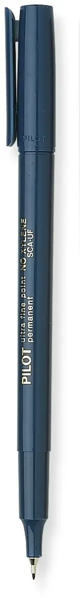 PILOT Extra Fine Point Permanent Markers, Blue Ink, 12-Pack | Precise, Xylene-Free, Permanent on Most Surfaces - view 2