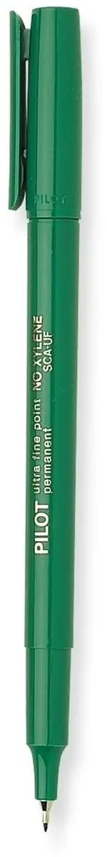 PILOT Extra Fine Point Permanent Markers, Green Ink | Precise, Xylene-Free, 12-Pack for Labels & Art - view 2