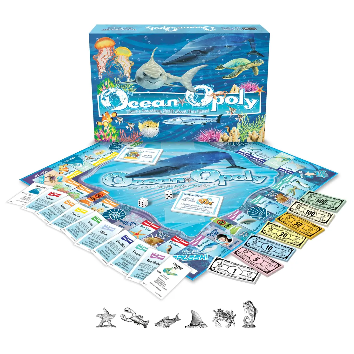 Late for the Sky Ocean-Opoly Board Game - Marine Life Strategy Fun | Educational Marine Facts for Kids & Adults - view 2