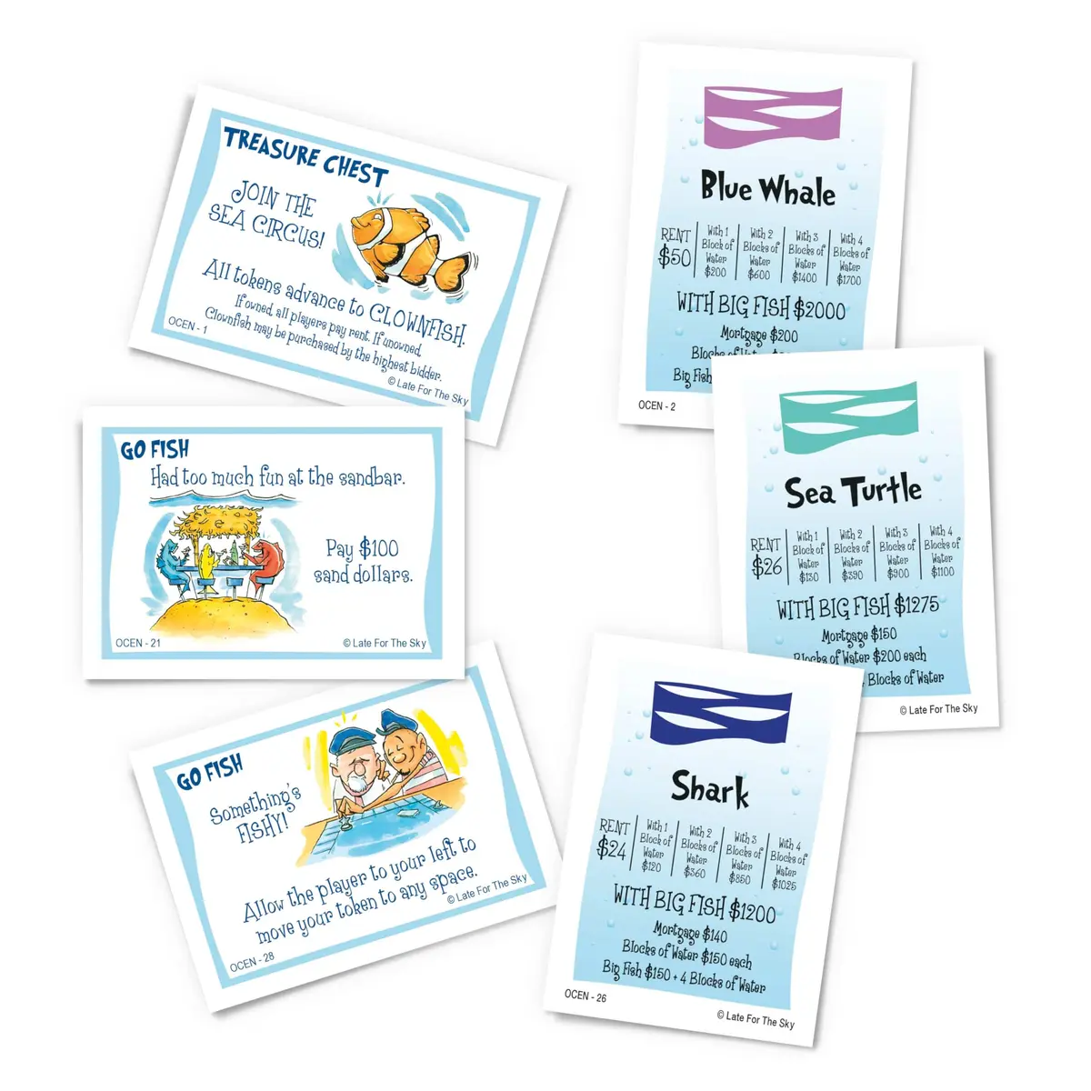 Late for the Sky Ocean-Opoly Board Game - Marine Life Strategy Fun | Educational Marine Facts for Kids & Adults - view 3