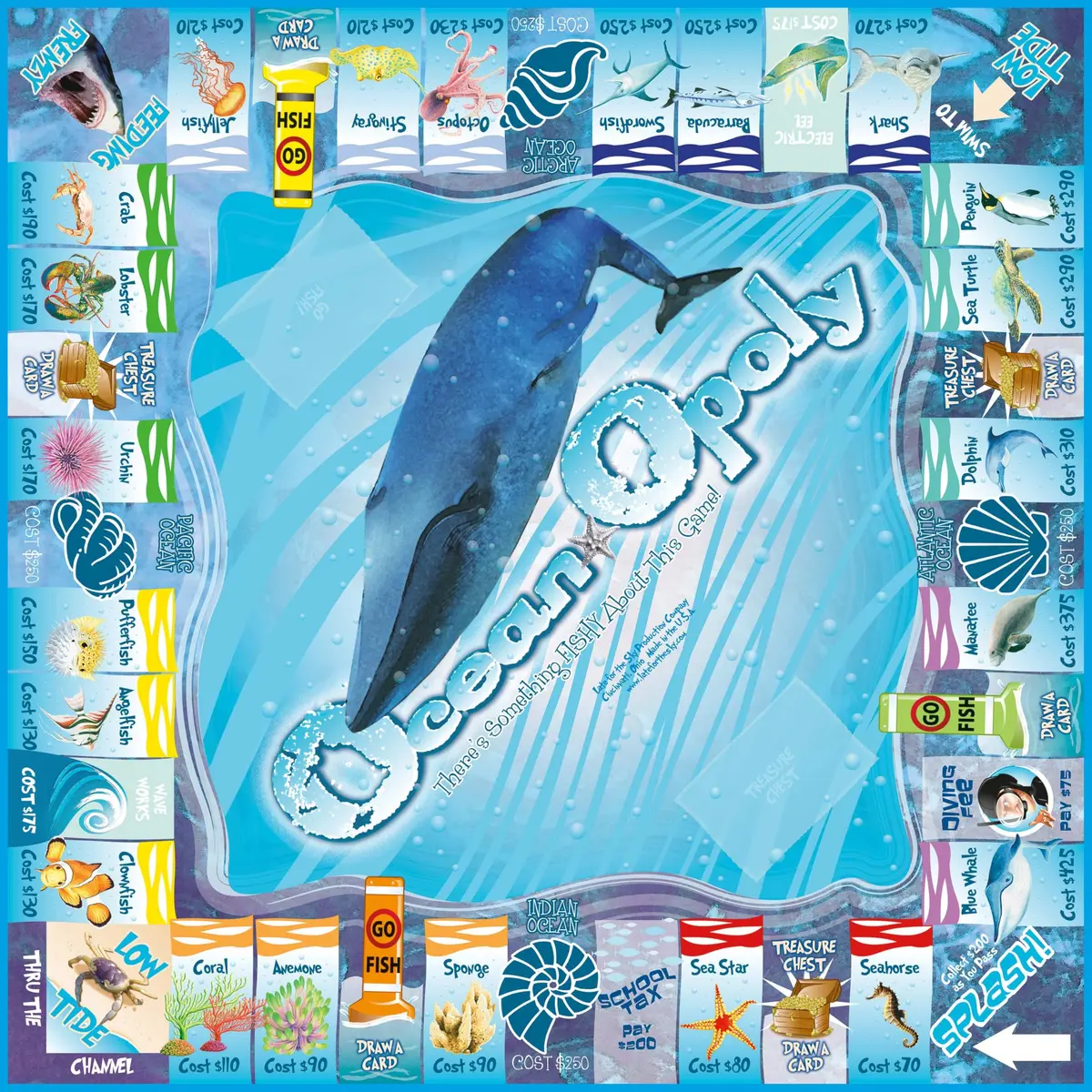 Late for the Sky Ocean-Opoly Board Game - Marine Life Strategy Fun | Educational Marine Facts for Kids & Adults - view 4