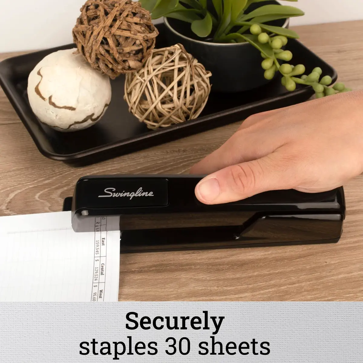 Swingline 747 Classic Stapler, 30 Sheet Capacity | Jam-Free Metal Desktop Stapler in Black - view 2