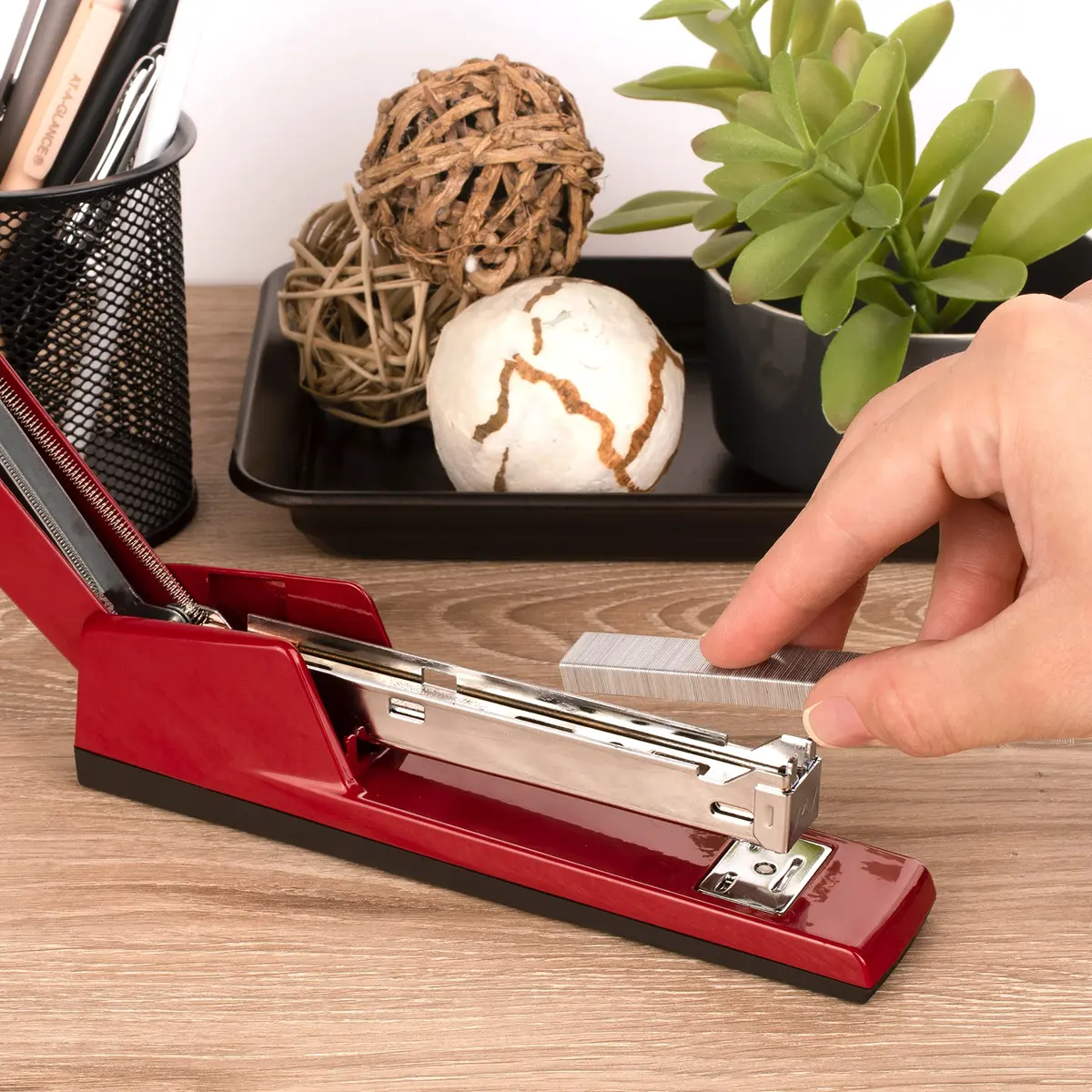 Swingline Stapler 30 Sheet Capacity | Jam-Free Metal Desktop Stapler in Rose Clay - view 9