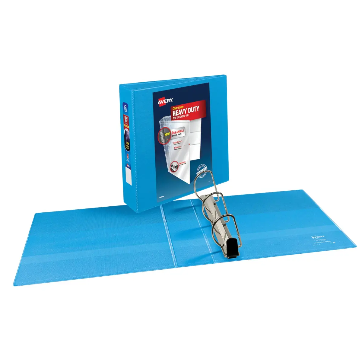 Avery Heavy-Duty View 3 Ring Binder, 3" Slant D-Ring, 635-Page Capacity, Light Blue | Durable Office & School Organizer - view 2