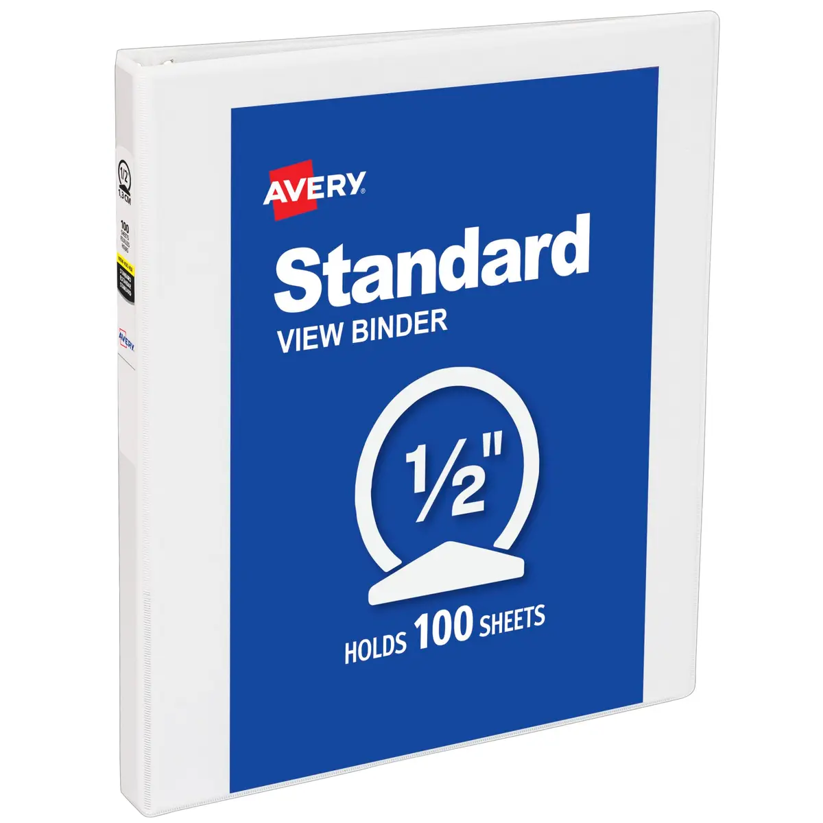 Avery Economy Vinyl Round Ring View Binder 0.5 inch White | Pack of 30 Binders | Customize Front, Back, and Spine - main product image