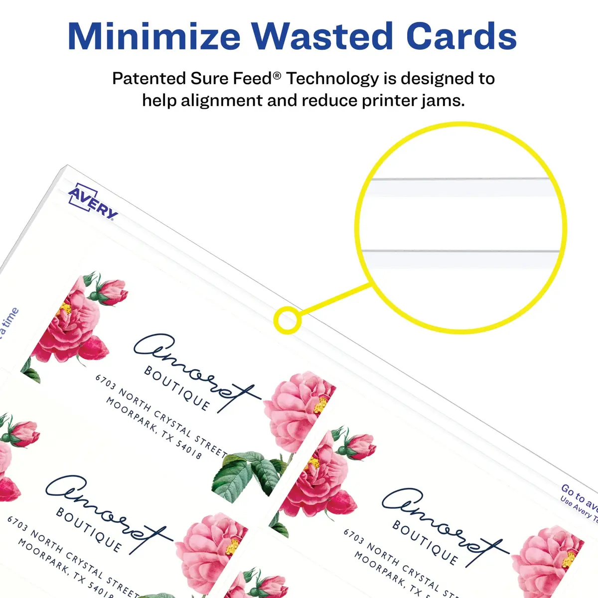 Avery Clean Edge Printable Business Cards 400 Count (2" x 3.5") | Inkjet Printer Optimized - view 5