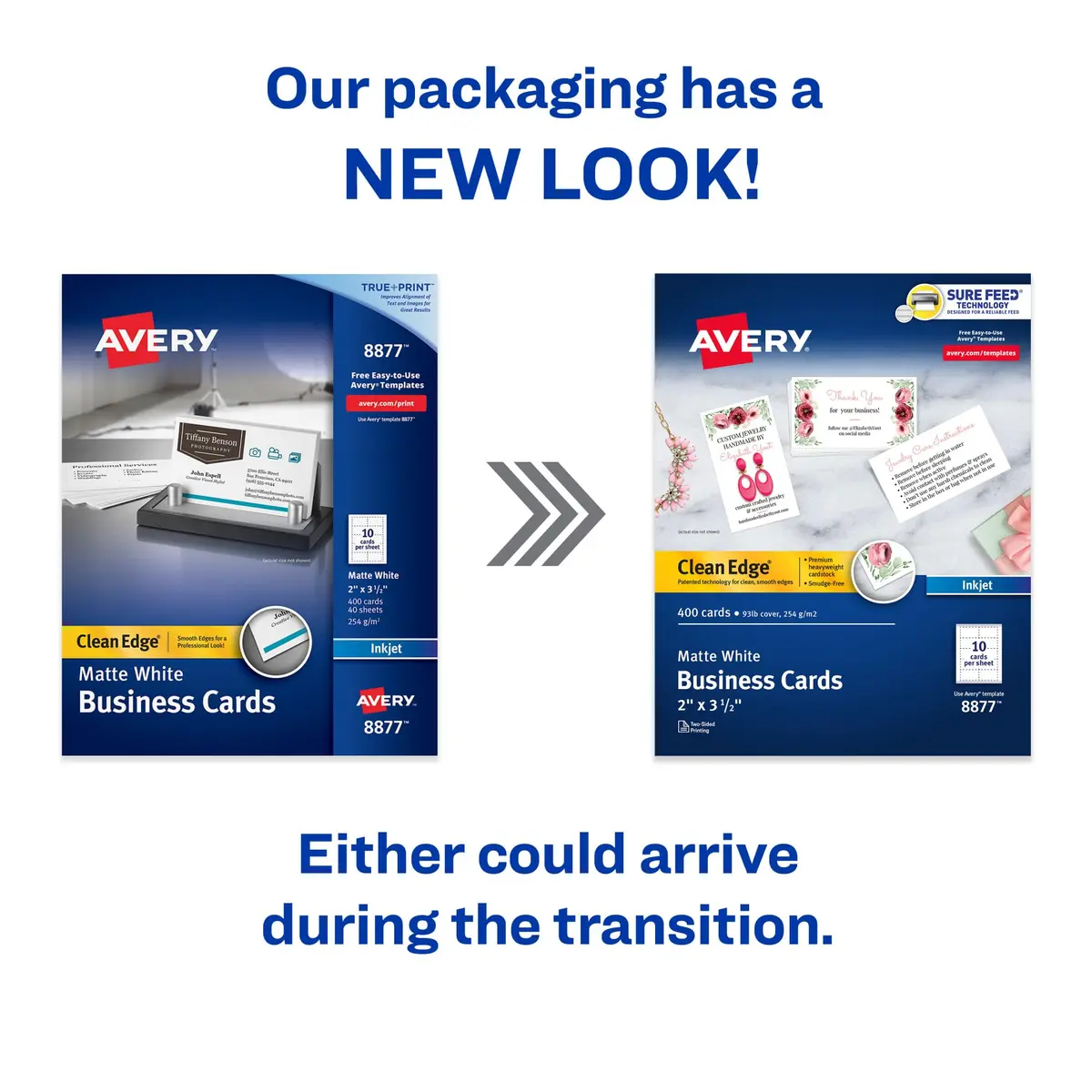 Avery Clean Edge Printable Business Cards 400 Count (2" x 3.5") | Inkjet Printer Optimized - view 2