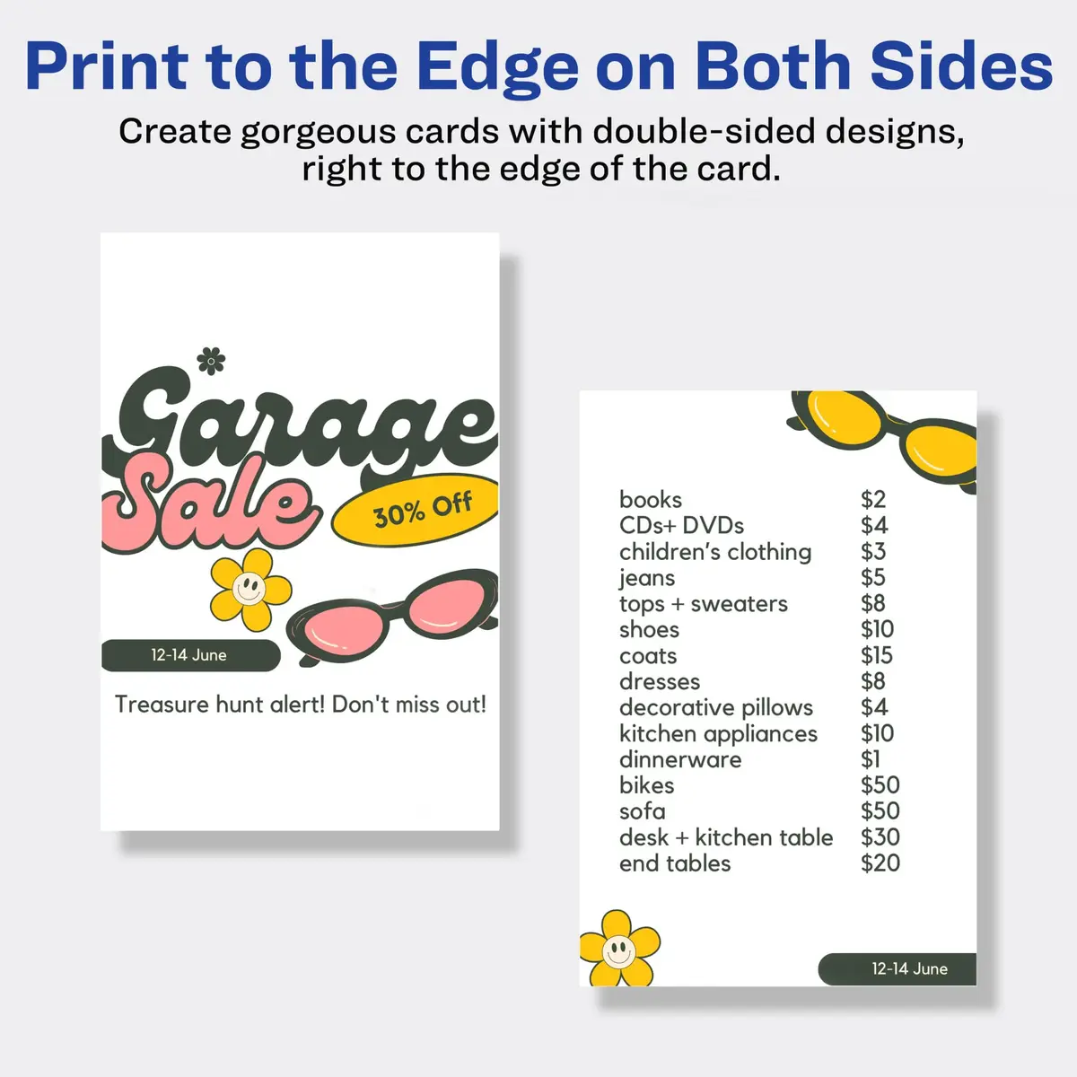 Avery Printable Postcards 4" x 6" Matte White | Customizable, Double-Sided, 100 Cards - view 4
