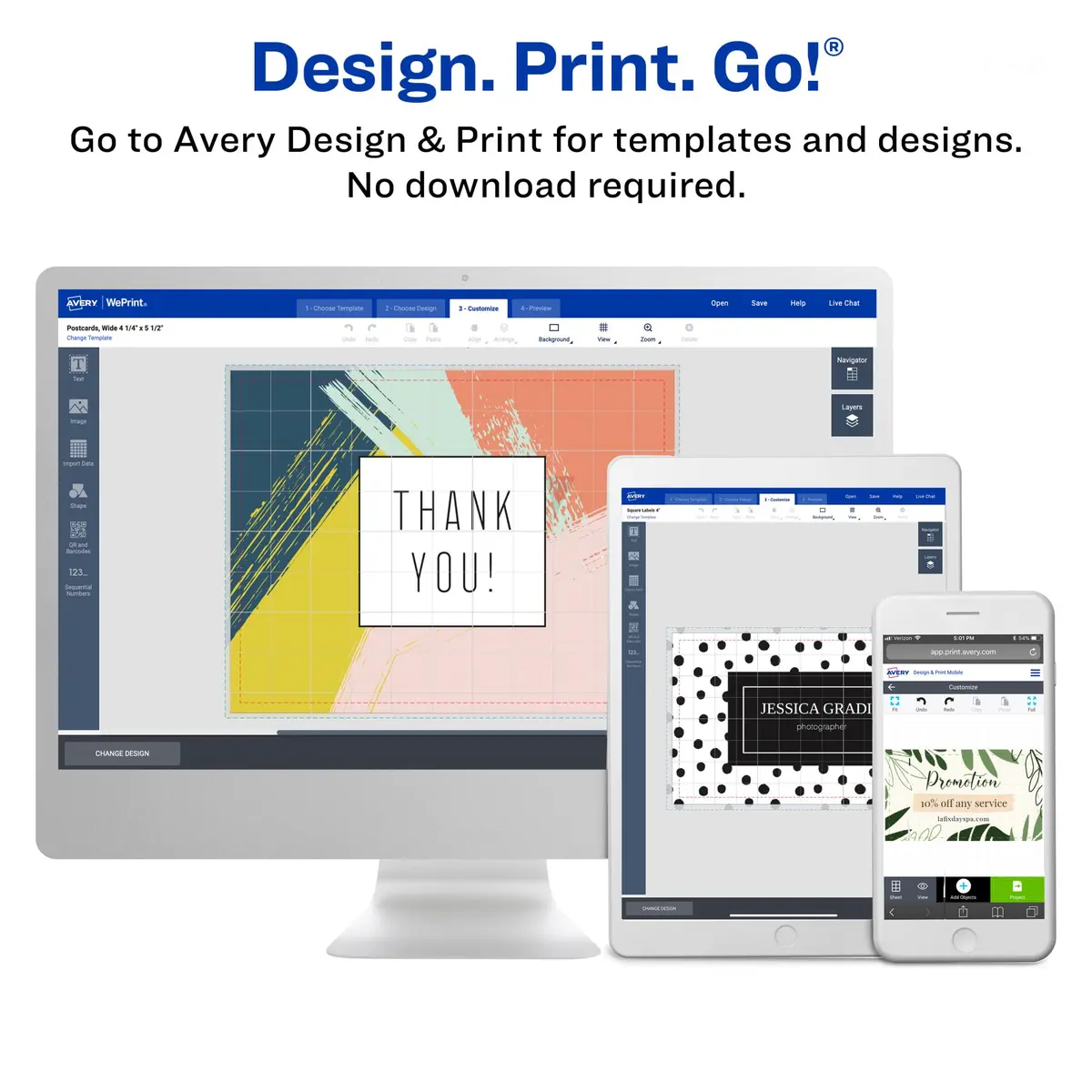 Avery Printable Postcards 4" x 6" Matte White | Customizable, Double-Sided, 100 Cards - view 8