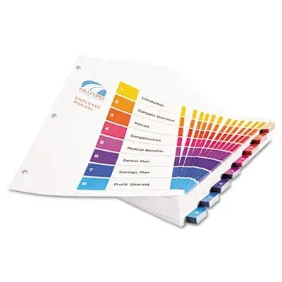 Avery Ready Index Table of Contents Dividers, 8-Tab, Color, 24 Sets | Printable & Reinforced for Professional Organization - view 4